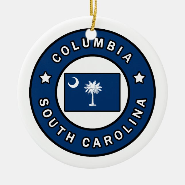 Columbia South Carolina Julgransprydnad Keramik (Framsidan)