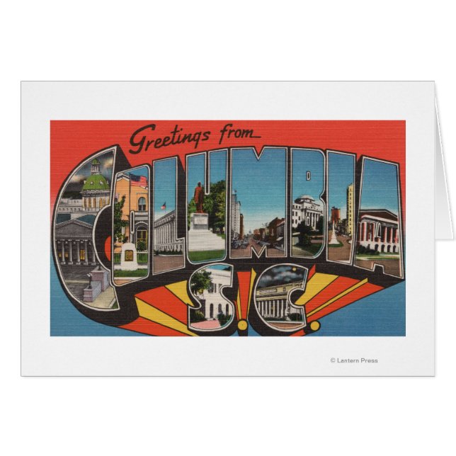 Columbia, South Carolina - Large Brev Scenes 2 Hälsningskort (Framsidan Horizontal)