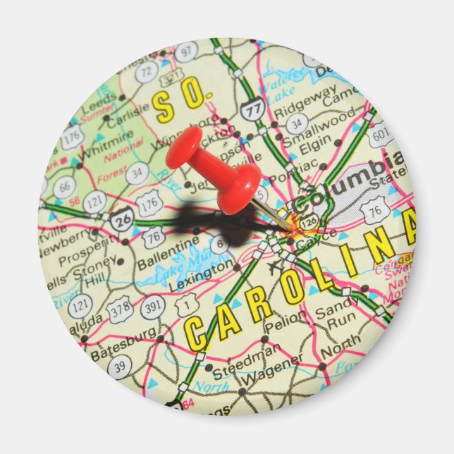 Columbia, South Carolina Magnet (Framsidan)