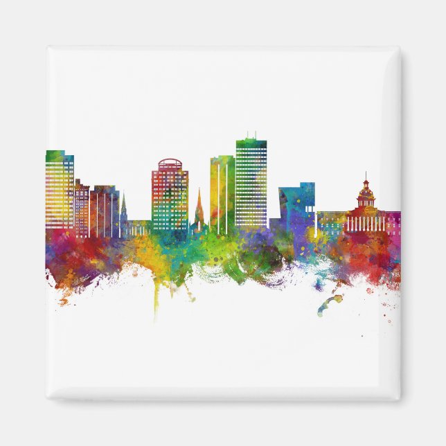 Columbia South Carolina Skyline Magnet (Framsidan)
