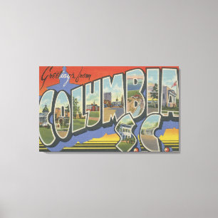 Columbia South Carolina - stora brevplatser Canvastryck