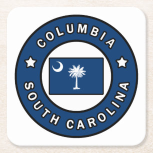 Columbia South Carolina Underlägg Papper Kvadrat