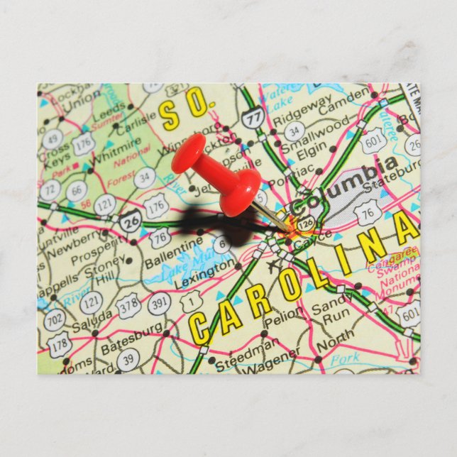 Columbia, South Carolina Vykort (Framsida)