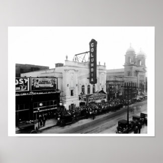 Columbia-teater, öppna natten (projektionsyta) poster