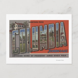 Columbia, Tennessee - Scener med stora bokstäver Vykort