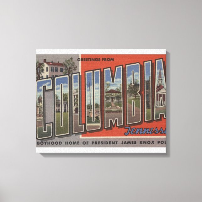 Columbia, Tennessee - Stora Brev Scenes Canvastryck (Framsida)