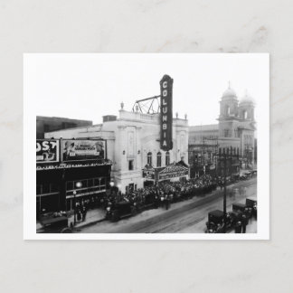 Columbia Theater, öppningsnatt Helg Vykort