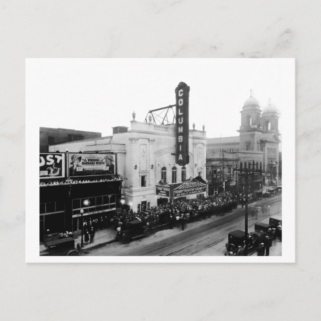 Columbia Theater, öppningsnatt Helg Vykort (Framsida)