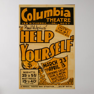 Columbia Theater Vintage affisch