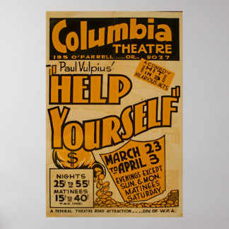 Columbia Theater Vintage affisch