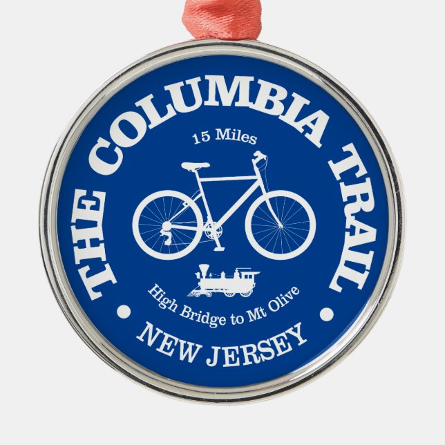 Columbia Trail (cykling) Julgransprydnad Metall (Framsidan)