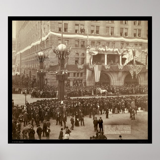 Columbian Parad Chicago IL 1892 Poster (Framsidan)