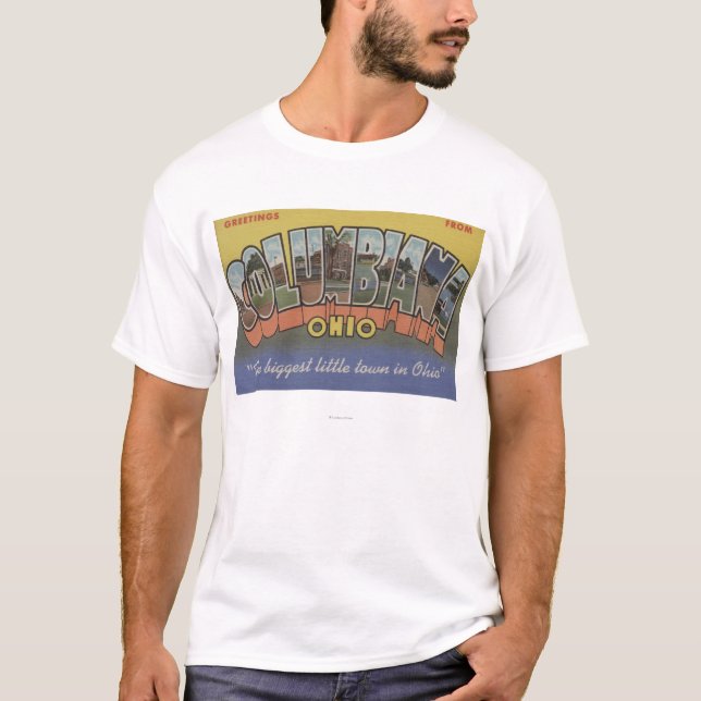Columbiana Ohio - stora brevplatser T-shirt (Framsida)