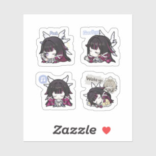 Columbina Genshin Impact 4-pack Stickerark Klistermärken