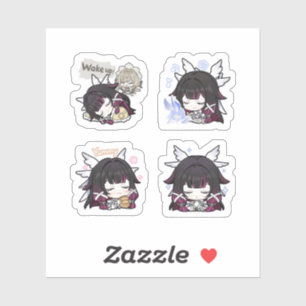 Columbina Genshin Impact 4-pack Stickerark Klistermärken