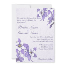 Columbine Bouquet 2 bröllopsinbjudningar