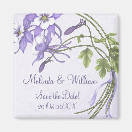 Columbine Bouquet Magnet ~ Spara datum