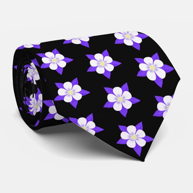 Columbine Flower Neck Tie Slips (Rullad)