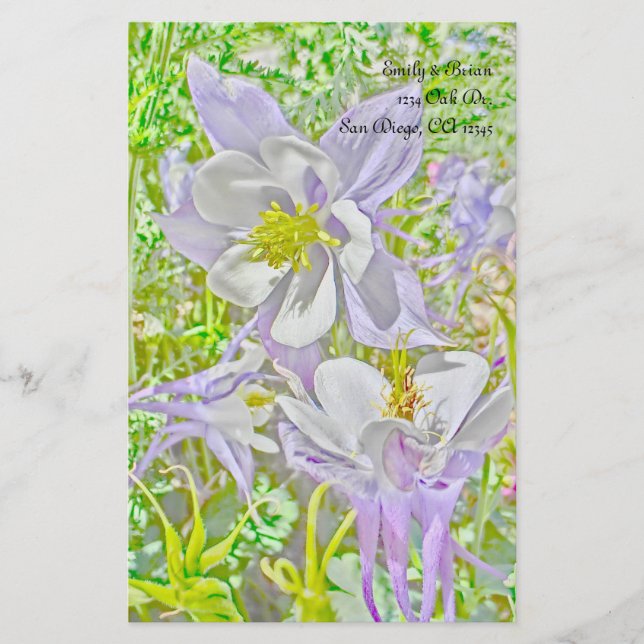 Columbine stationärt papper (Framsida)