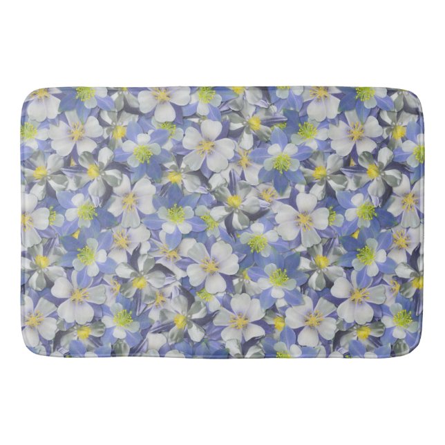 Columbines Seamless Mönster Badrumsmatta (Framsidan)