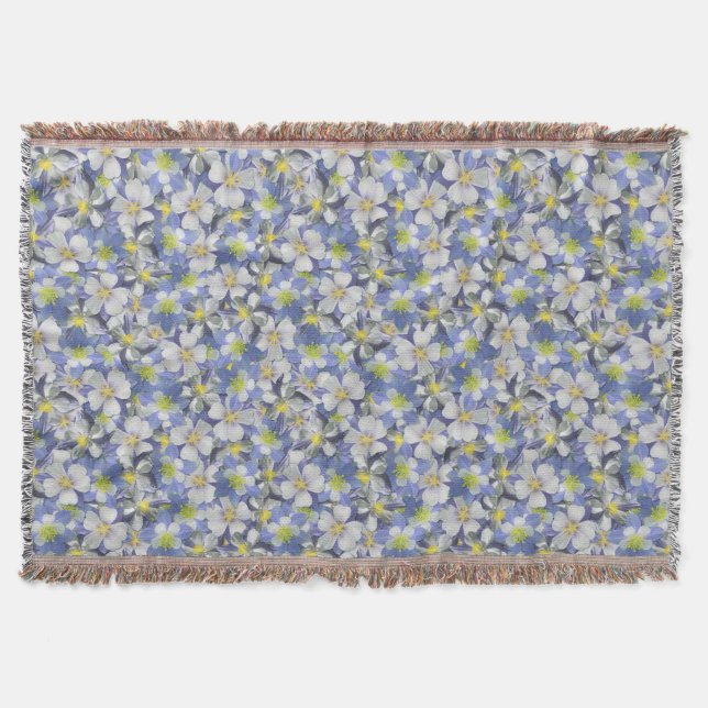 Columbines Seamless Mönster Filt (Framsidan)