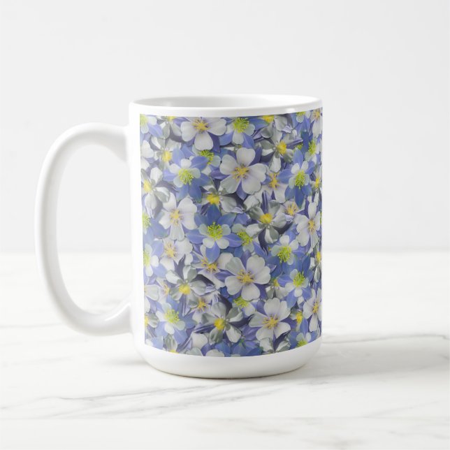Columbines Seamless Mönster Kaffemugg (Vänster)