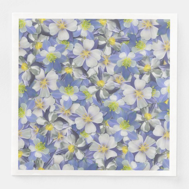 Columbines Seamless Mönster Pappersservett (Framsida)