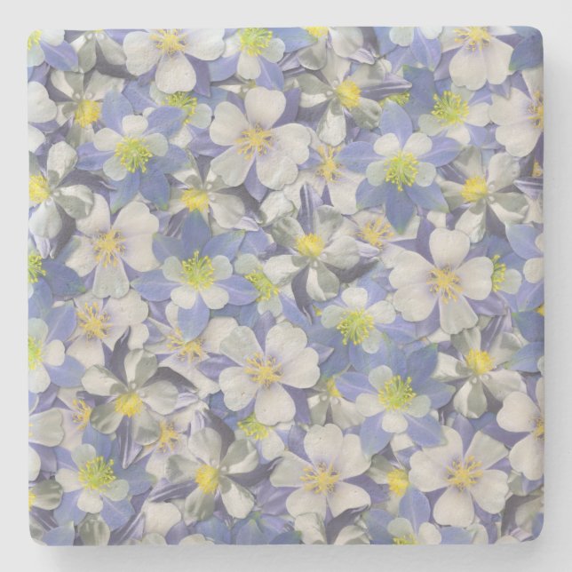 Columbines Seamless Mönster Stenunderlägg (Framsidan)