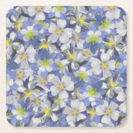 Columbines Seamless Mönster Underlägg Papper Kvadrat