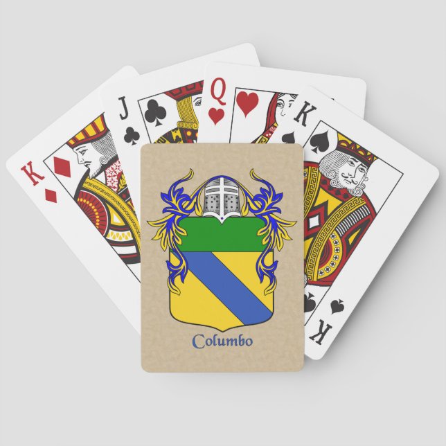 Columbo Heraldic Shield med Mantle Spel Kort (Baksidan)