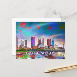 Columbus Abstrakt Art Vykort