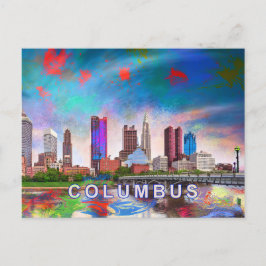 Columbus Abstrakt Art Vykort