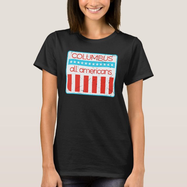 Columbus Alla amerikaner Retro 4:e juli 1911 T Shirt (Framsida)