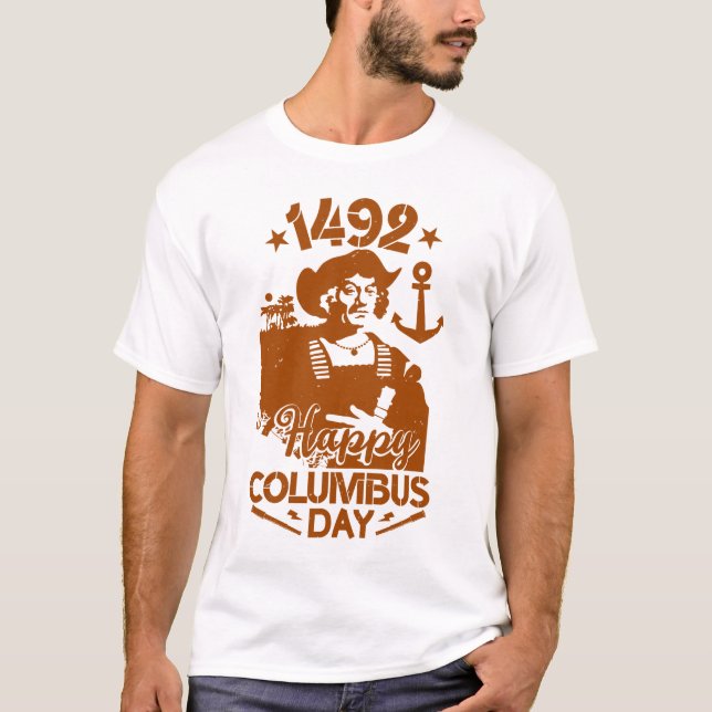 Columbus America 1492  T Shirt (Framsida)
