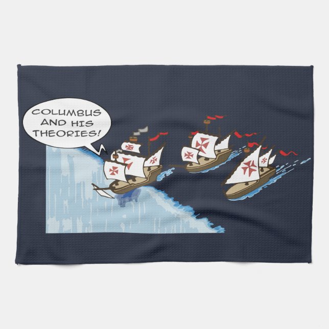 Columbus and his theories kökshandduk (Horisontell)
