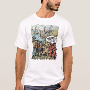 Columbus Anländer till Amerika Roligt Anti Trump T Shirt