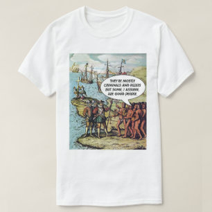 Columbus Anländer till Amerika Roligt Anti Trump Tee