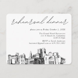 Columbus bröllop elegant middag före bröllopet tilläggskort