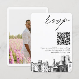 Columbus Bröllop Modern OSA QR-kod Tilläggskort