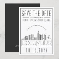 Columbus Bröllopsdekor Stil Siluett Spara Datum