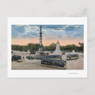 Columbus Circle och 8th Ave. Vykort