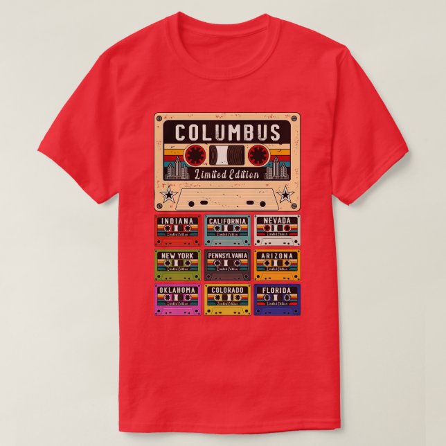 Columbus City retro T Shirt (Design framsida)