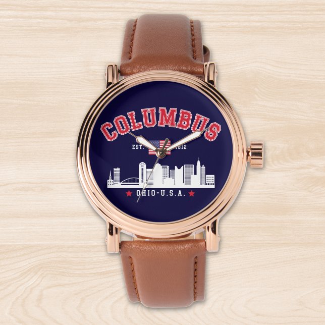 Columbus City Skyline Print Armbandsur (Skapare uppladdad)