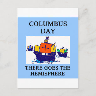 COLUMBUS-dagen indianer skämt Vykort