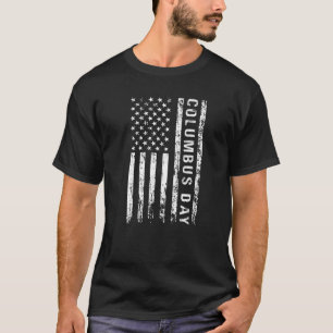 Columbus Day Discovery of America USA flagga White T Shirt