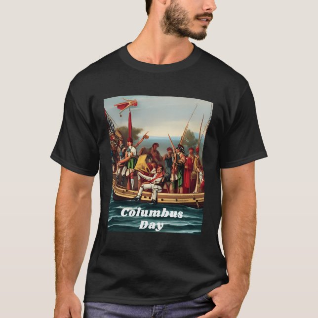 Columbus Day Frakt T Shirt (Framsida)