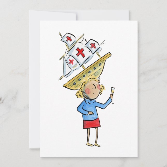 Columbus Day Inbjudningar (Framsida)