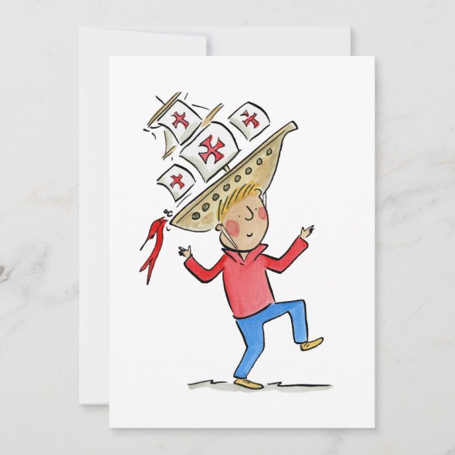 Columbus Day Inbjudningar (Framsida)