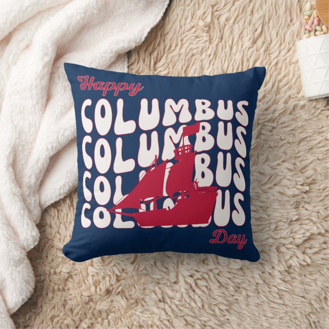 Columbus Day Kudde (Filt)
