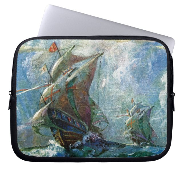 Columbus Day Laptop Sleeve (Framsidan)